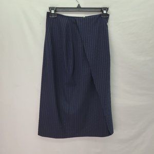 Club Monaco Women's Skirt Stripe Navy/White - Size 00